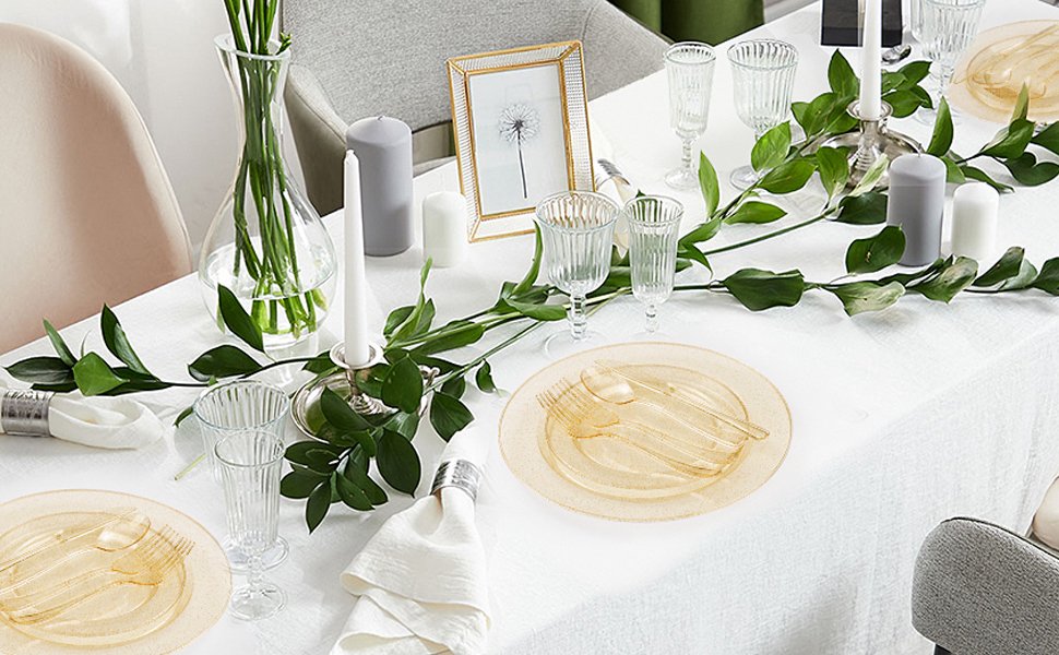 10.25& 7.5 Clear Gold Glitter Setsa1