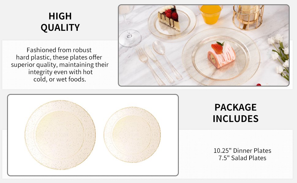 10.25& 7.5 Clear Gold Glitter Setsa3