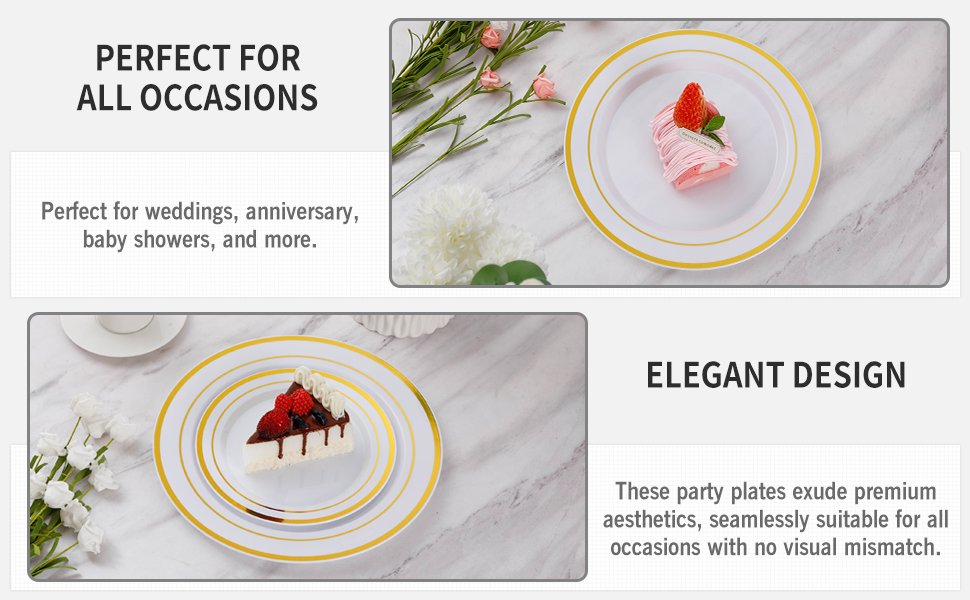 10.25 Dinner Plates ＆ 7.5 Dessert Plates Sets A+3