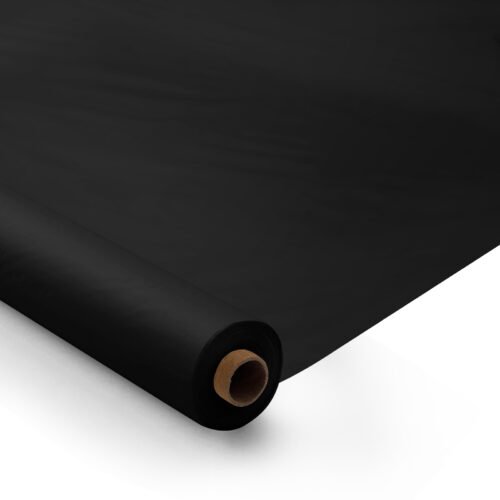 40" x 100ft Black Plastic Table Cover Roll