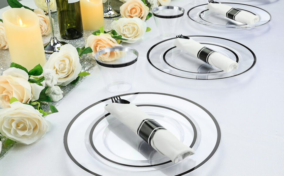 Black Rolled Plastic Cutlery Sets A7