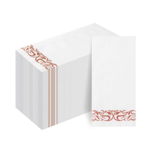 Disposable Rose Gold Linen Napkins