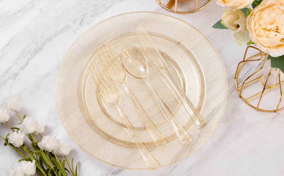 Glitter Plastic Forks A1