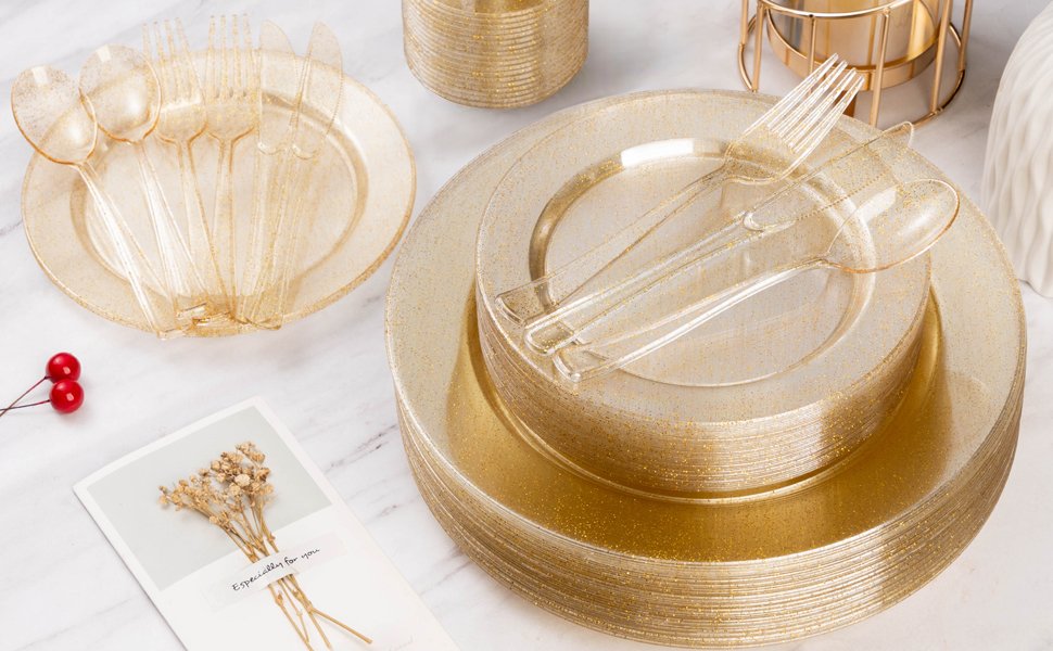 Glitter Plastic Forks A3