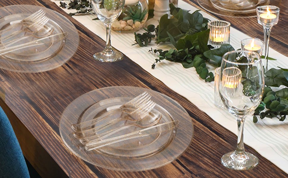 Glitter Plastic Forks A4