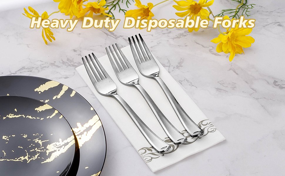 Goodluck Silver Plastic ForksA1