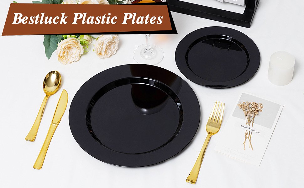 10.25& 7.5 Black Plates Sets A1