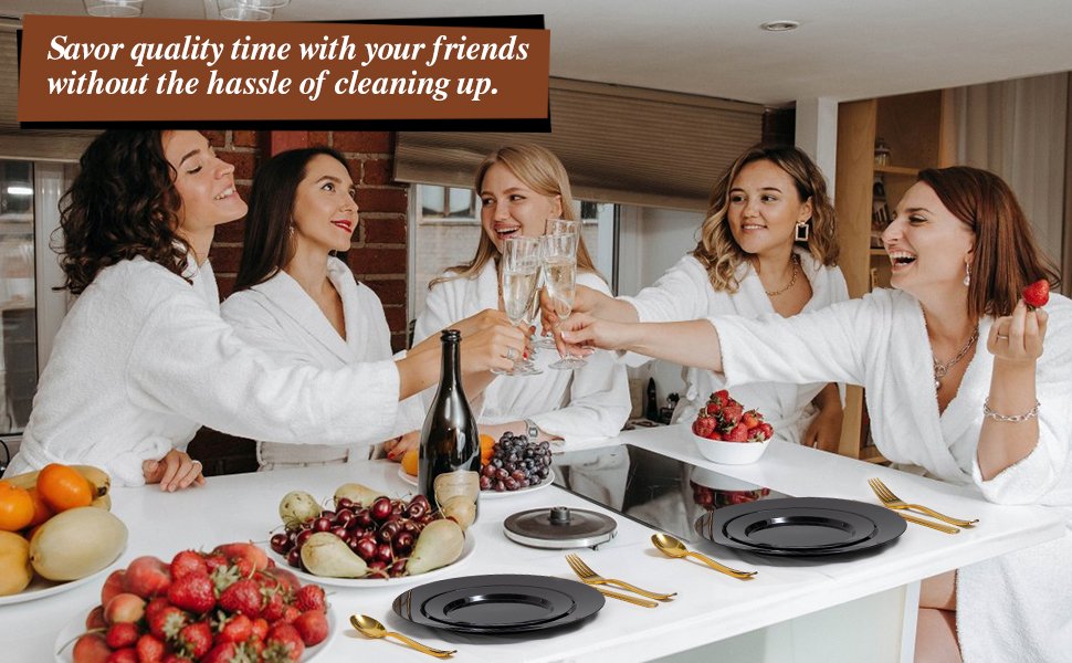 10.25& 7.5 Black Plates Sets A2