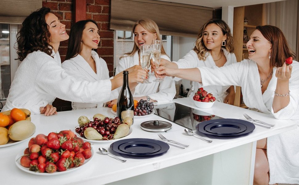 10.25& 7.5 Blue Plates Sets A2