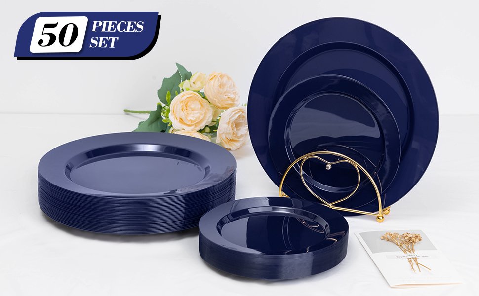 10.25& 7.5 Blue Plates Sets A4