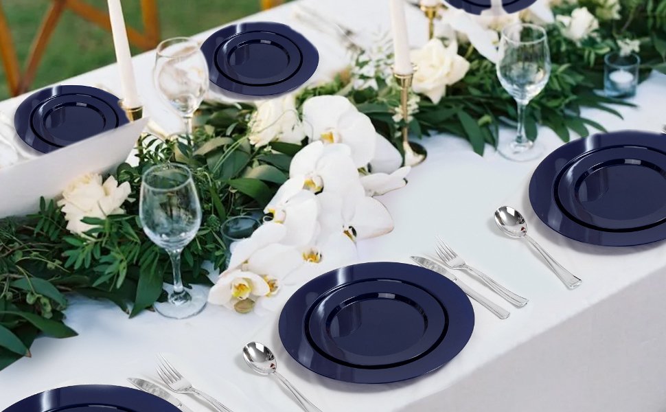 10.25& 7.5 Blue Plates Sets A5