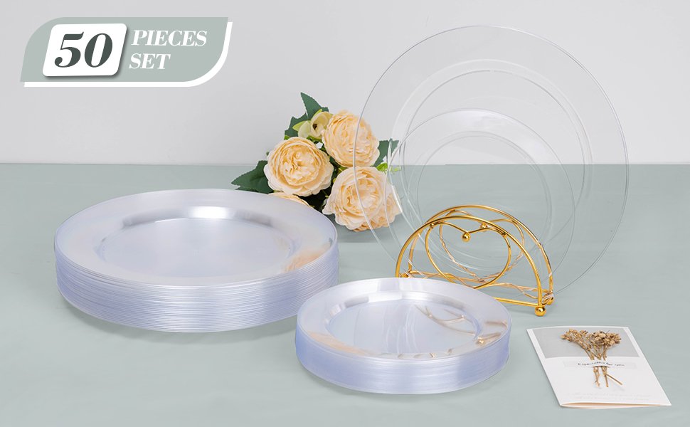 10.25& 7.5 Clear Plates Sets A4