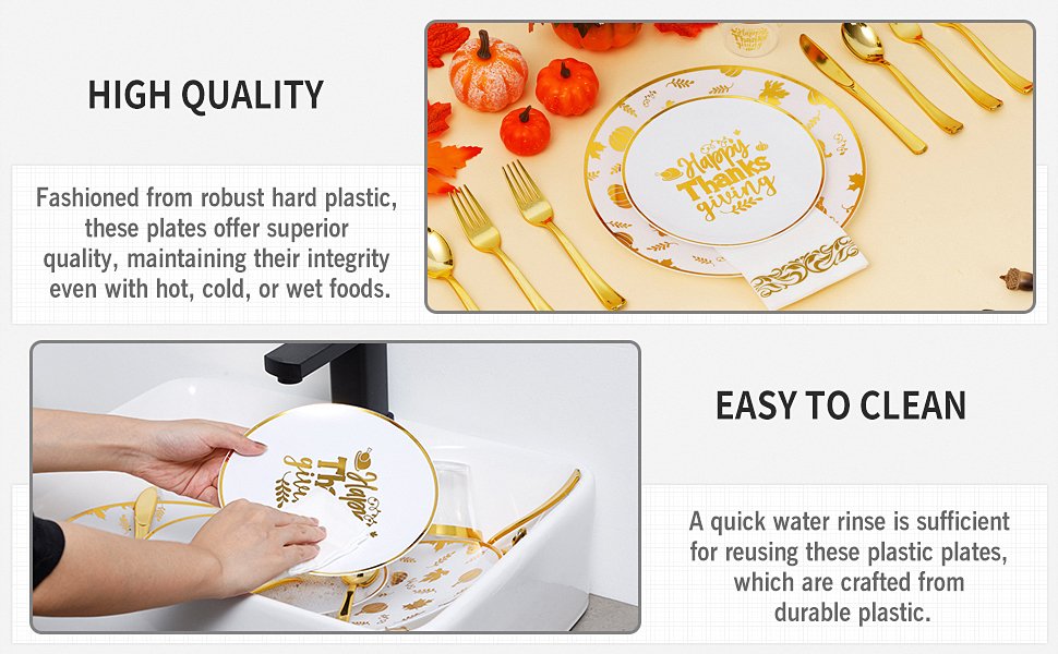 Thanksgiving Disposable Plastic Dinnerware Sets A3