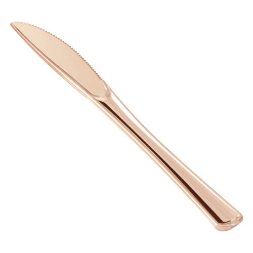 Rose Gold Plastic Knives