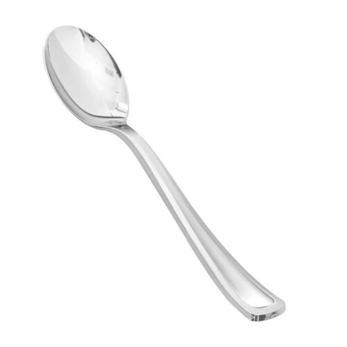 Silver Plastic Spoons